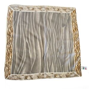 Vintage Symphony Scarf, Handkerchief, Snake Tiger Animal Print Made In Italy
